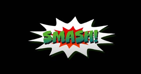 Bold Comic Book Style Smash Text on Black Background - Download Free Stock Images Pikwizard.com