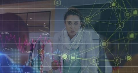 Professional Editing Digital Charts in Futuristic Design Studio