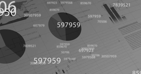Dynamic Digital Interface with Changing Financial Statistics - Download Free Stock Images Pikwizard.com