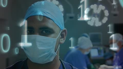 Advanced Healthcare Technology with Surgeon in Operating Room