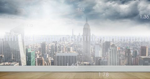 Futuristic Data Interface Over Cityscape Visualizing Global Business - Download Free Stock Images Pikwizard.com