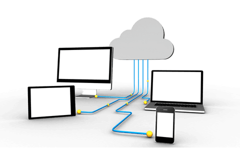 transparent devices connected to cloud network illustration - Download Free Stock Videos Pikwizard.com