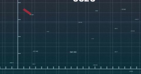 Digital Hologram with Dynamic Numbers on Graph Grid - Download Free Stock Images Pikwizard.com