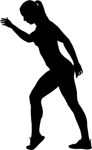 silhouette of sportswoman performing fitness exercise on transparent background - Download Free Stock Videos Pikwizard.com