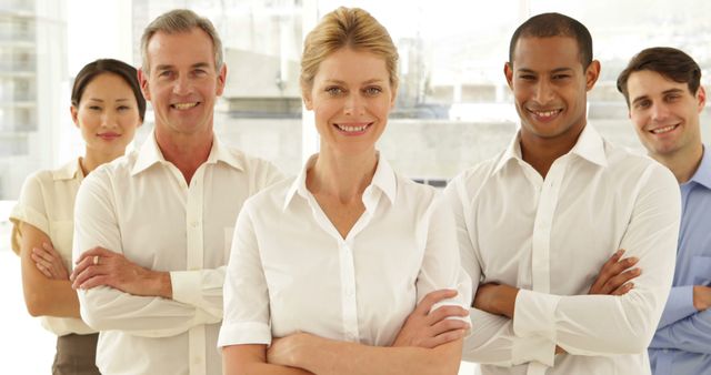 Diverse Team of Professionals Standing Together in Modern Office - Download Free Stock Images Pikwizard.com