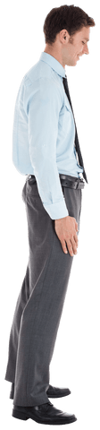 transparent smiling businessman in profile with hand in pocket - Download Free Stock Videos Pikwizard.com