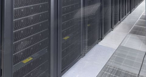 Modern Server Room with Digital Data Processing Concept - Download Free Stock Images Pikwizard.com