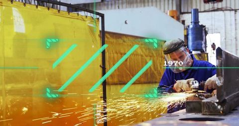 Engineer With Futuristic Interface in Workshop Setting