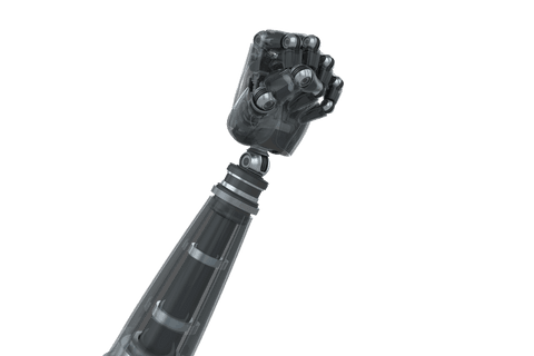 transparent robotic hand clenched fist futuristic design - Download Free Stock Videos Pikwizard.com