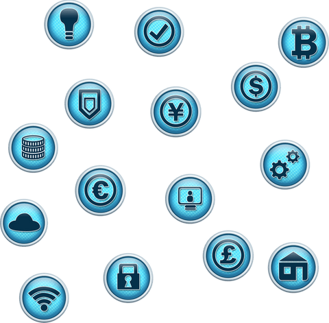 transparent blue circular finance and technology icons - Download Free Stock Videos Pikwizard.com