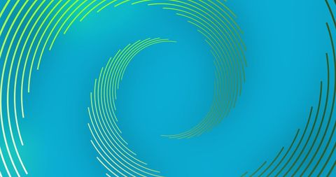 Abstract Green Spirals on Blue Background