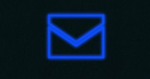 Glowing Neon Envelope Icon Represents Digital Communication - Download Free Stock Images Pikwizard.com