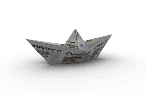 Transparent Paper Boat Made from Newspaper Headlines - Download Free Stock Videos Pikwizard.com