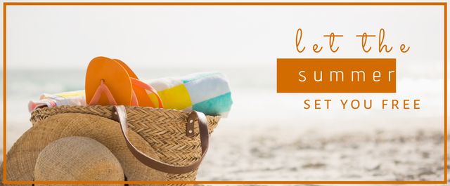 Use this template for summer sales promotions, vacation event invitations, beach-themed advertisements, and travel agencies. The image evokes a sense of relaxation and freedom, perfect for promoting summer products and lifestyle.