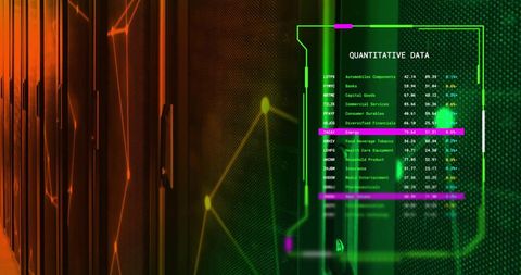 Abstract Digital Interface with Quantitative Data Overlay on Servers - Download Free Stock Images Pikwizard.com