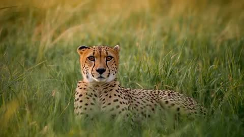 Alert Cheetah Scanning Savannah Plains