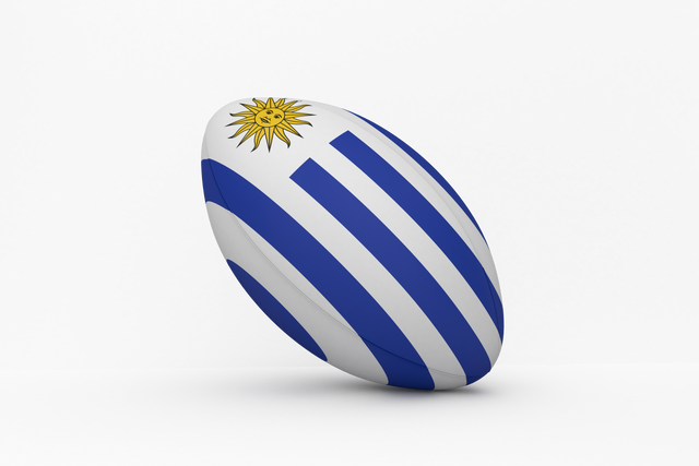 Uruguay Flag Rugby Ball on Transparent Background - Download Free Stock Videos Pikwizard.com