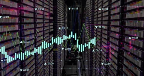 Data Processing Overlay on Server Room Transforming Digital Operations