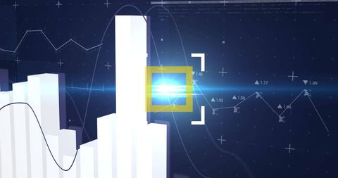 Futuristic Financial Graph Analysis with Technology Focus - Download Free Stock Images Pikwizard.com