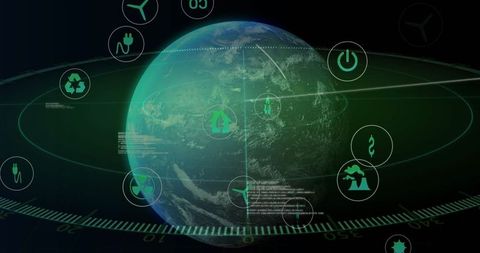 Global Ecology and Data Interface with Digital Icons