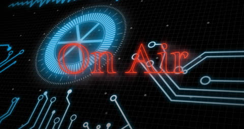 Digitized World Map Animation with On Air Sign