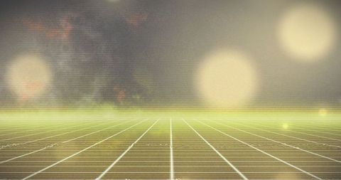 Abstract Futuristic Digital Landscape with Glowing Dots