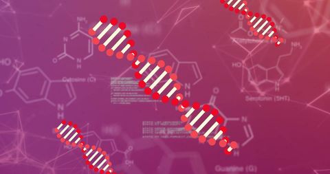 abstract visualization of dna strands with chemical structures - Download Free Stock Images Pikwizard.com