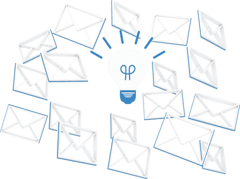 transparent envelopes with light bulb signifying email innovation - Download Free Stock Videos Pikwizard.com