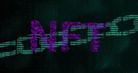 NFT Blockchain Concept with Digital Codes - Download Free Stock Images Pikwizard.com