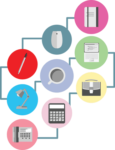 connected business icons on transparent background - Download Free Stock Videos Pikwizard.com