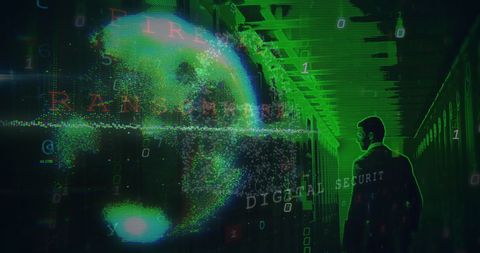 Global Cybersecurity Threats: Binary Codes and Data Protection - Download Free Stock Images Pikwizard.com