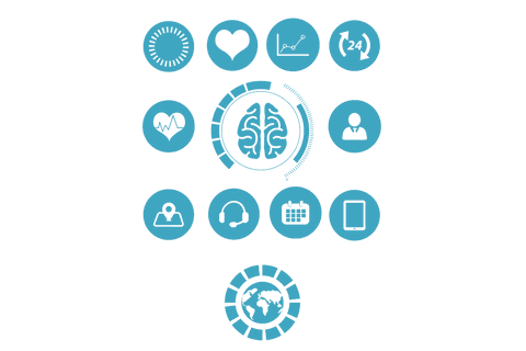 Blue Digital Communication Icons Transparent Vector Illustration - Download Free Stock Videos Pikwizard.com