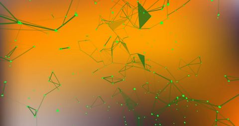 abstract green nodes pattern on yellow dynamic background - Download Free Stock Images Pikwizard.com