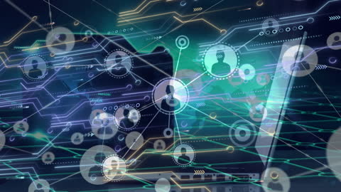 Digital Network Connections Conceptual Visualization