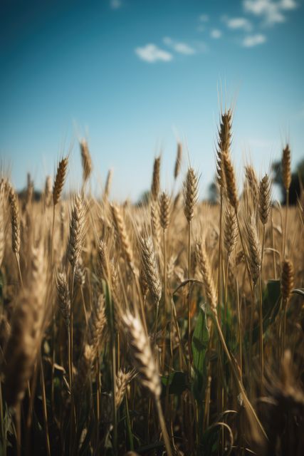 General scenery of wheat fields and blue sky, created using generative ai technology - Download Free Stock Photos Pikwizard.com