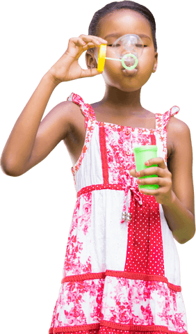 playful girl blowing soap bubbles in cute dress transparent - Download Free Stock Videos Pikwizard.com