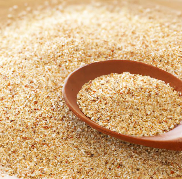 Close up of spoon with multiple grains of rice quinoa. Nature, plant and food concept.