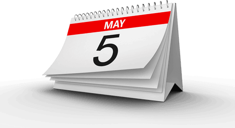 transparent calendar page may 5 isolated on clear background - Download Free Stock Videos Pikwizard.com