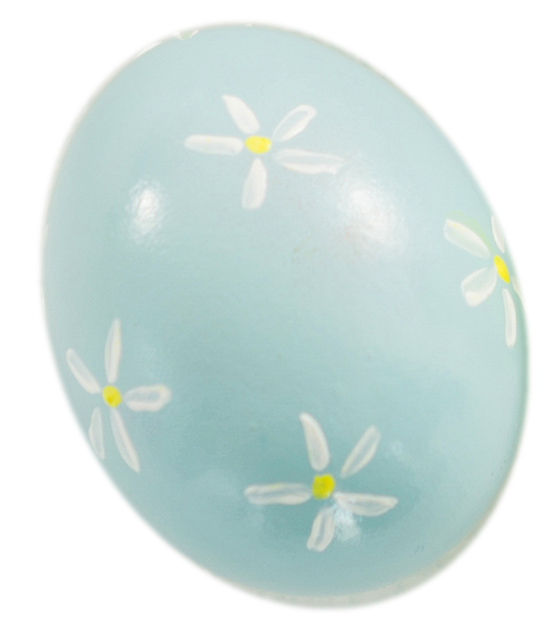 Close-Up of White Flowers On Blue Transparent Easter Egg - Download Free Stock Videos Pikwizard.com