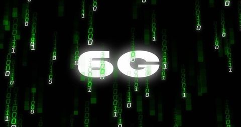 Glowing 6G in Futuristic Digital Binary Design - Download Free Stock Images Pikwizard.com