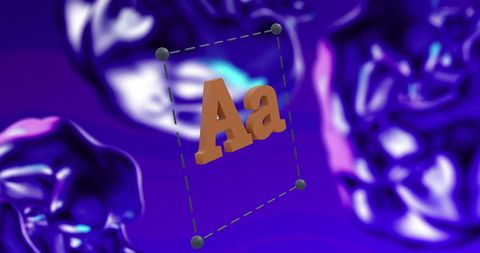 letter a rotating over digital blue space with floating blobs - Download Free Stock Images Pikwizard.com
