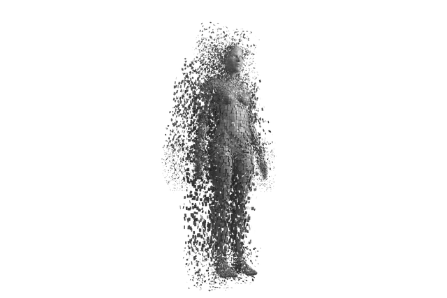 Female Figure Rendered in Transparent Pixels White Background - Download Free Stock Videos Pikwizard.com