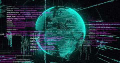 Advanced Data Visualization Over Digital Globe - Download Free Stock Images Pikwizard.com
