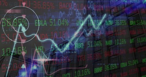 Dynamic Digital Financial Charts Overlaid with Traditional Dashboard Elements - Download Free Stock Images Pikwizard.com