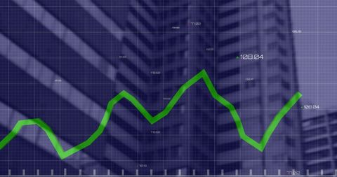 Financial Growth Graph Amid Urban Skyline Background - Download Free Stock Images Pikwizard.com