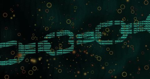 Blockchain Network with Data Particles on Dark Background - Download Free Stock Images Pikwizard.com