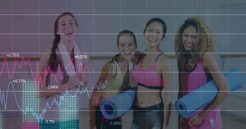 Diverse Women Embracing Yoga and Fitness for Health and Wellness