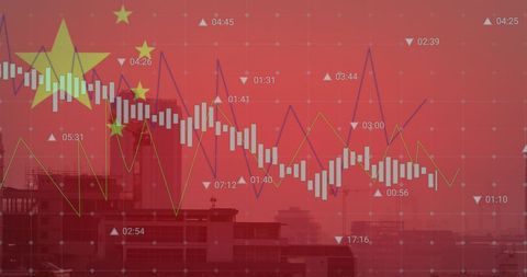 China Trade Market Decline with Urban Skyline in Background - Download Free Stock Images Pikwizard.com