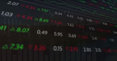 Digital Stock Market Simulation with Data Presentation - Download Free Stock Images Pikwizard.com