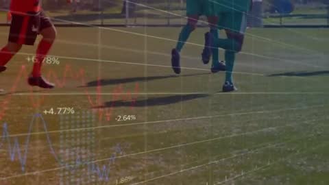 Soccer Players Analyzing Performance with Advanced Data Metrics